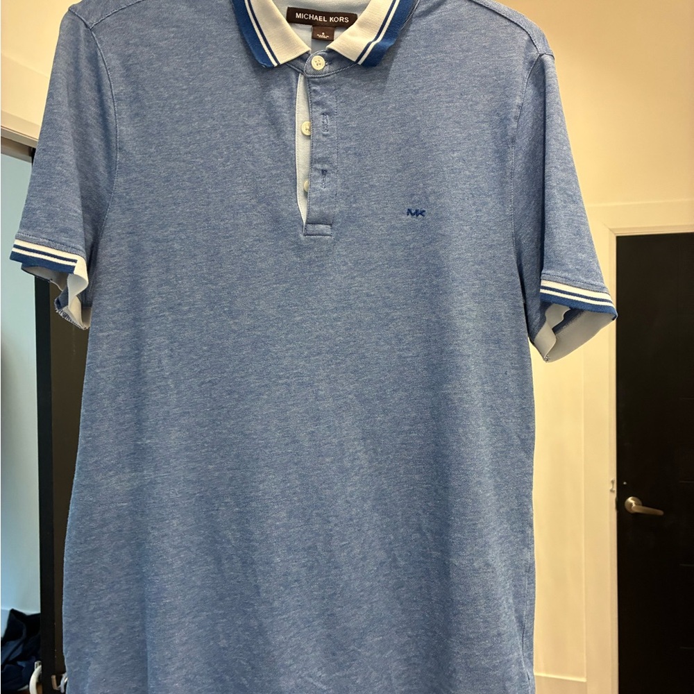 Michael Kors Light Blue Polo Shirt for Men